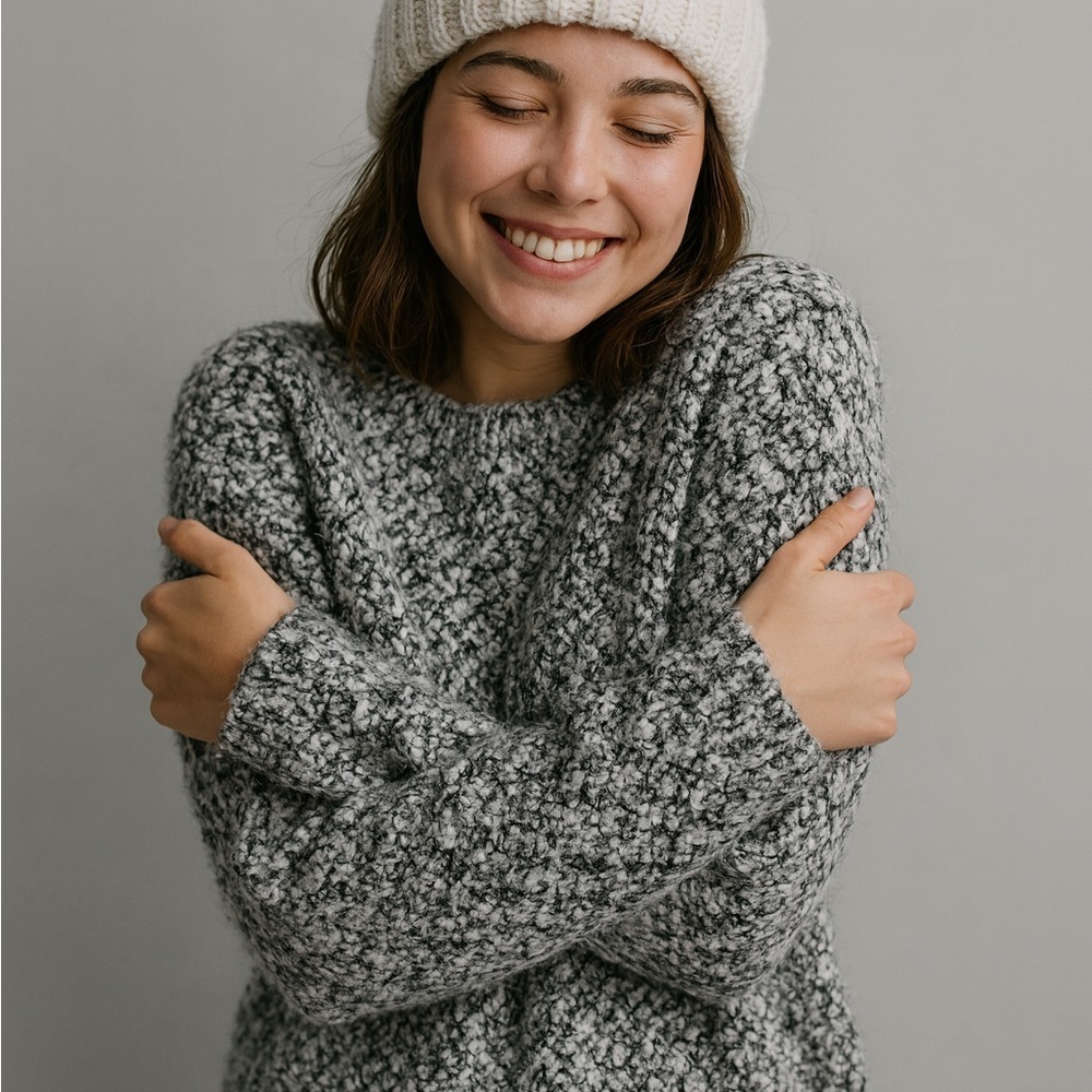 Cliche Cozy Gray Women's Sweater